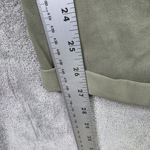 Womens Mono B Olive Green Utility Jumpsuit Button Up Front Short Sleeves Size M - Picture 9 of 11